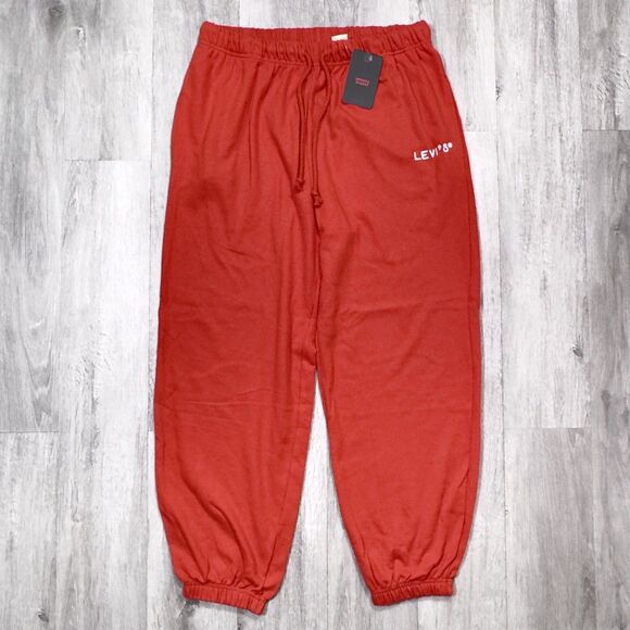 Levi's Pants - Levi’s Women’s 1X NWT Plus Size Red Drawing Cotton Blend Jogger Sweatpants New